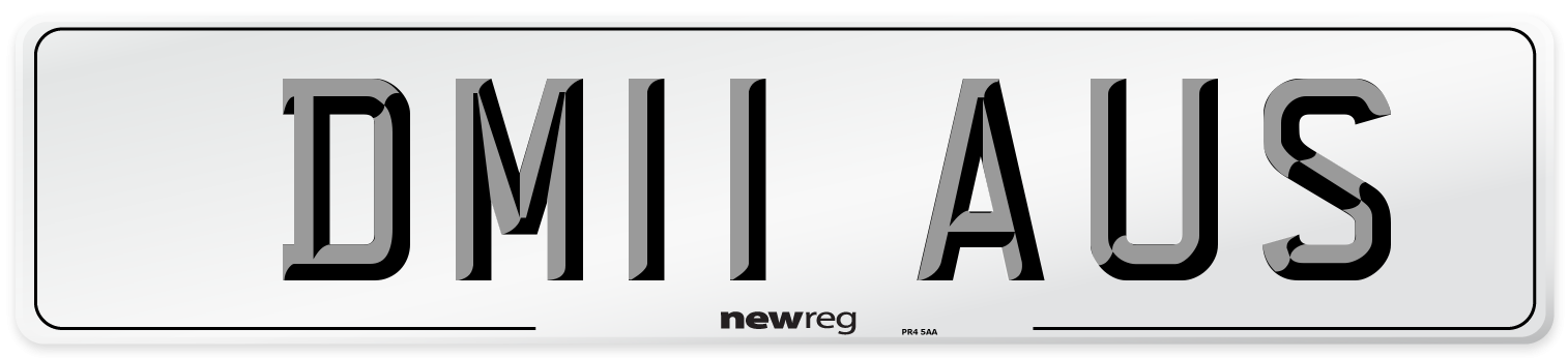 DM11 AUS Number Plate from New Reg